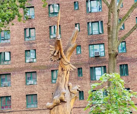 Eagle and squirrel Statue