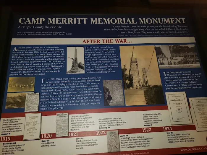 Camp Merritt Memorial Monument Picture 8