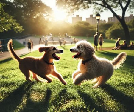Meadow of Happy Dogs